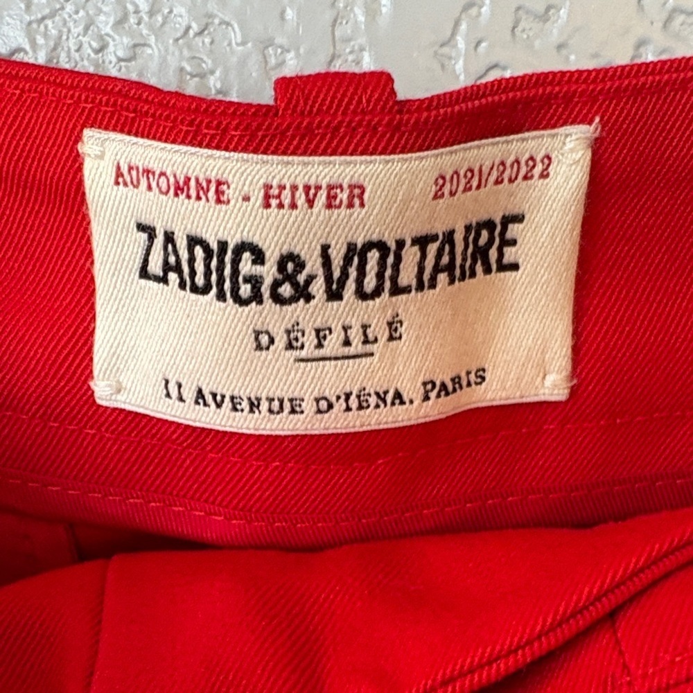 Zadig & Voltaire Bold Red Women's Trousers - Picture 5 of 11